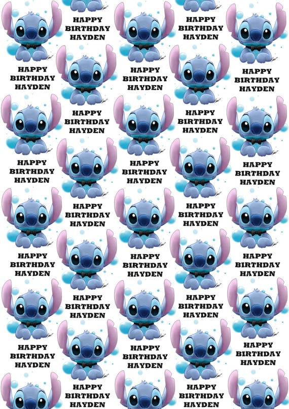 2 x LILO & STITCH Gift Wrap - Disney Stitch Birthday Wrapping Paper -  Design 3