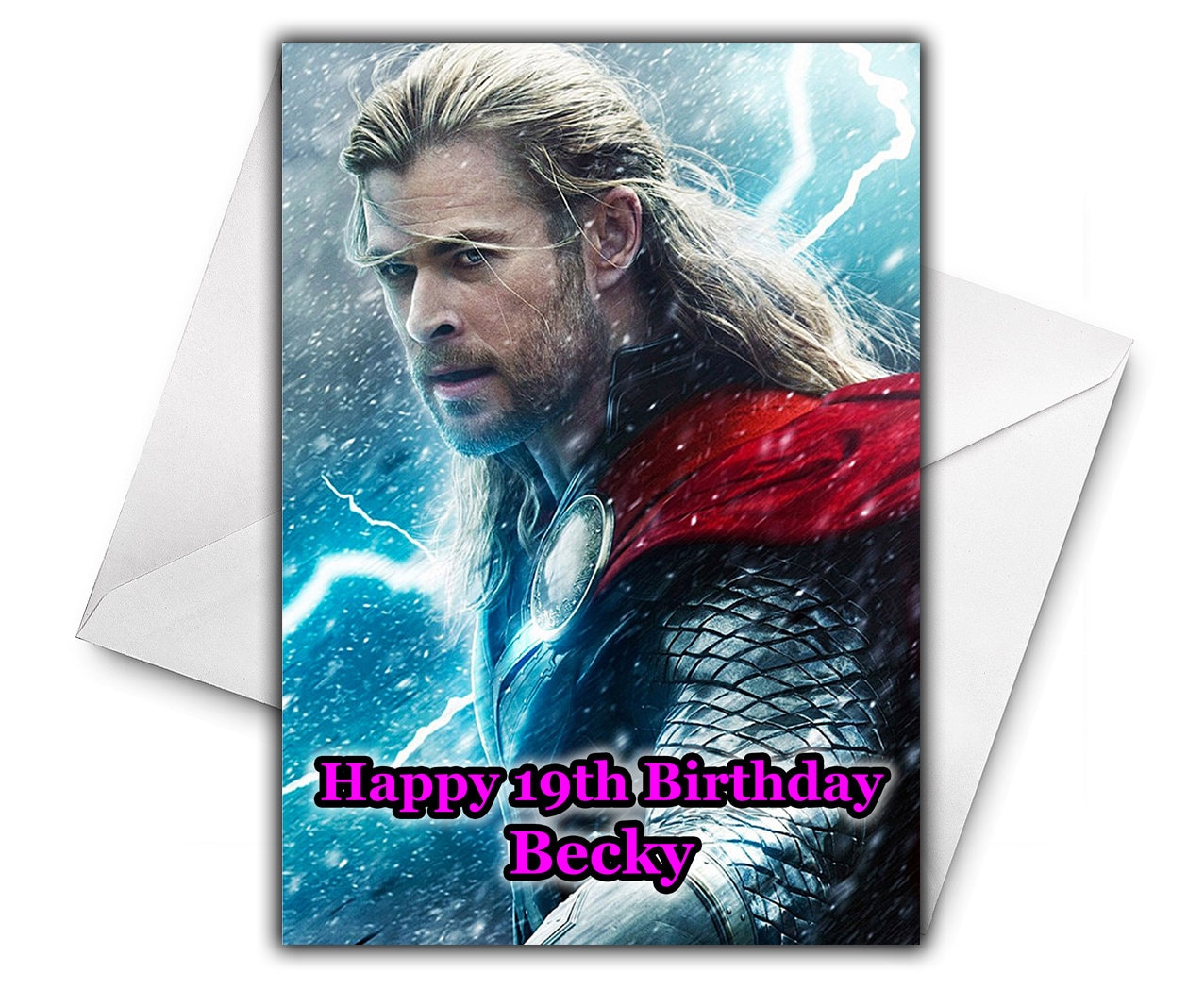 THOR Personalised Birthday Card Marvel Greetings Card Thor - Etsy