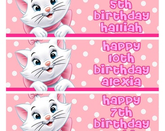 2 x MARIE ARISTOCATS Personalised Birthday Banners - Disney's Aristocats Personalised Banner - Disney Wrapping Paper - Marie Party Banner