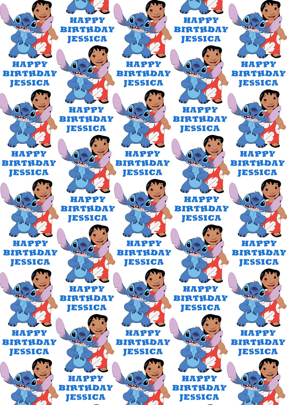 Disney Lilo and Stitch Wrapping Paper Birthday Gift Wrap 2m NEW