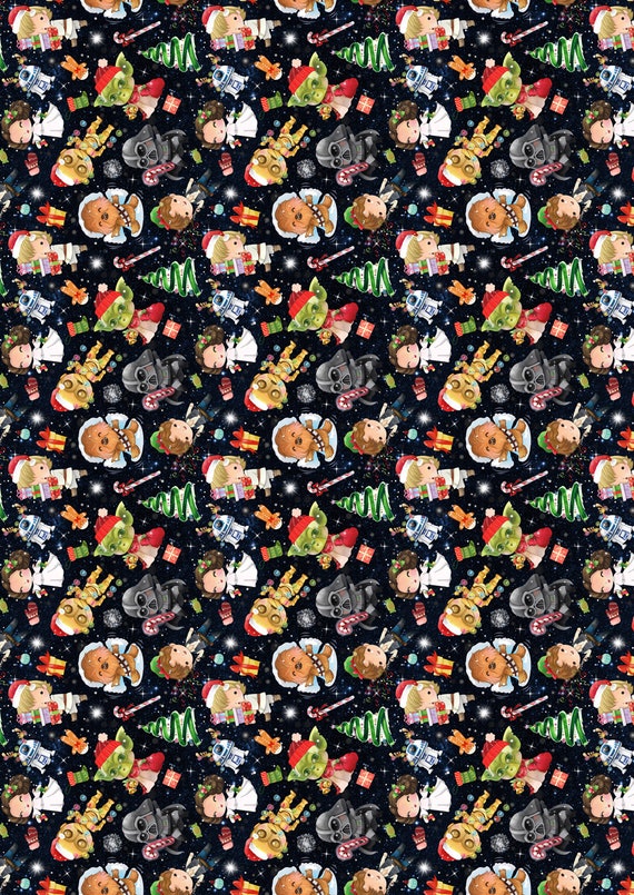 2 x STAR WARS Christmas Wrapping Paper Star Wars Gift Wrap Disney Gift Wrap Disney Wrapping Paper Star Wars Gift Wrap Disney
