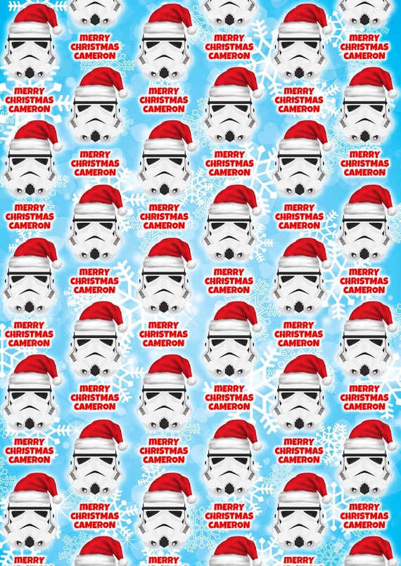 2 X STORMTROOPERS Personalised Christmas Gift Wrap Star Wars Personalised  Gift Wrap Movies Wrapping Paper Stormtroopers Star Wars Wrap -  Israel