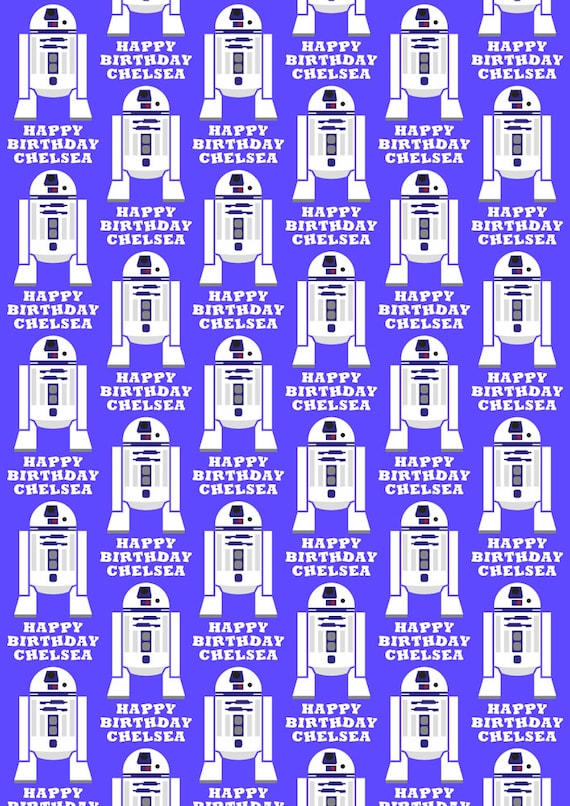 Buy 2 X R2D2 Personalised Birthday Wrapping Paper Star Wars Personalised  Gift Wrap R2D2 Wrapping Paper R2D2 Star Wars Wrapping Paper Online in India  