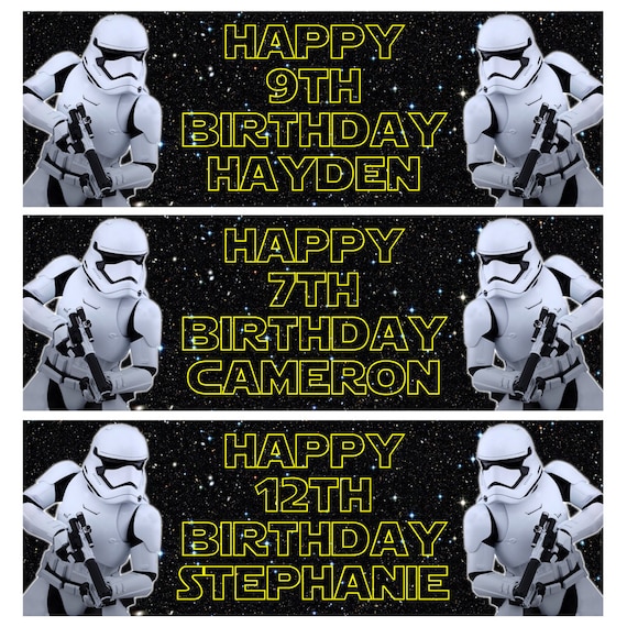 2 X STORMTROOPERS Personalized Birthday Banners Star Wars Personalized  Banner Star Wars Wrapping Paper Stormtroopers Birthday Banners -  Hong  Kong