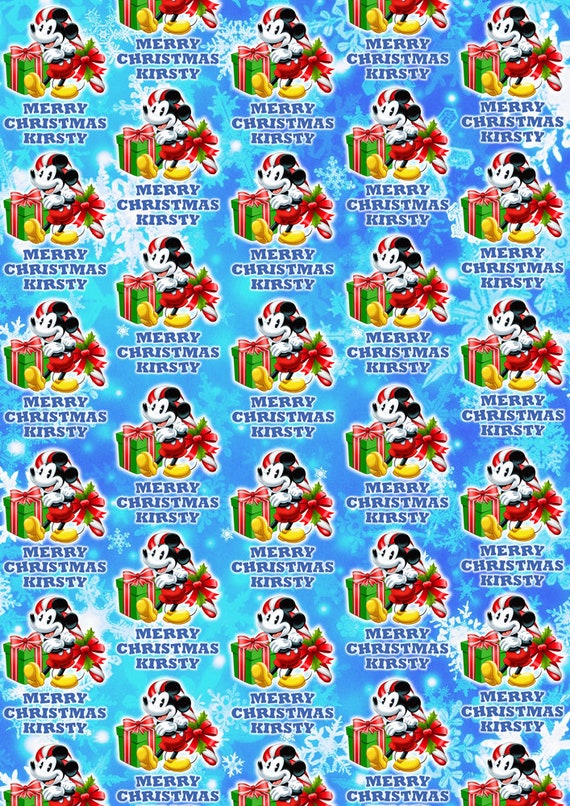 2 X STITCH Personalised Christmas Wrapping Paper Disney Stitch Personalised  Gift Wrap Disney Wrapping Paper Lilo and Stitch Gift Wrap 