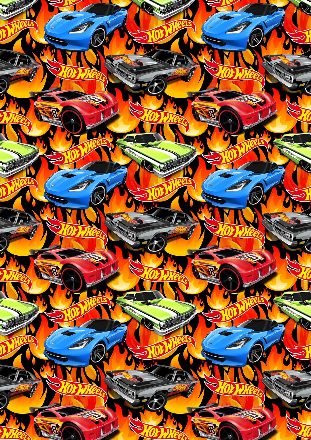 2 X HOT WHEELS Wrapping Paper Hot Wheels Gift Wrap Hot Wheels Gift Wrap