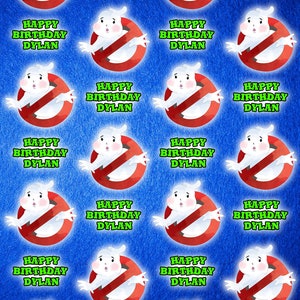 2 x GHOSTBUSTERS Personalised Birthday Wrapping Paper - Ghostbusters Personalised Gift Wrap - Ghostbusters Wrapping Paper - Ghostbusters D2