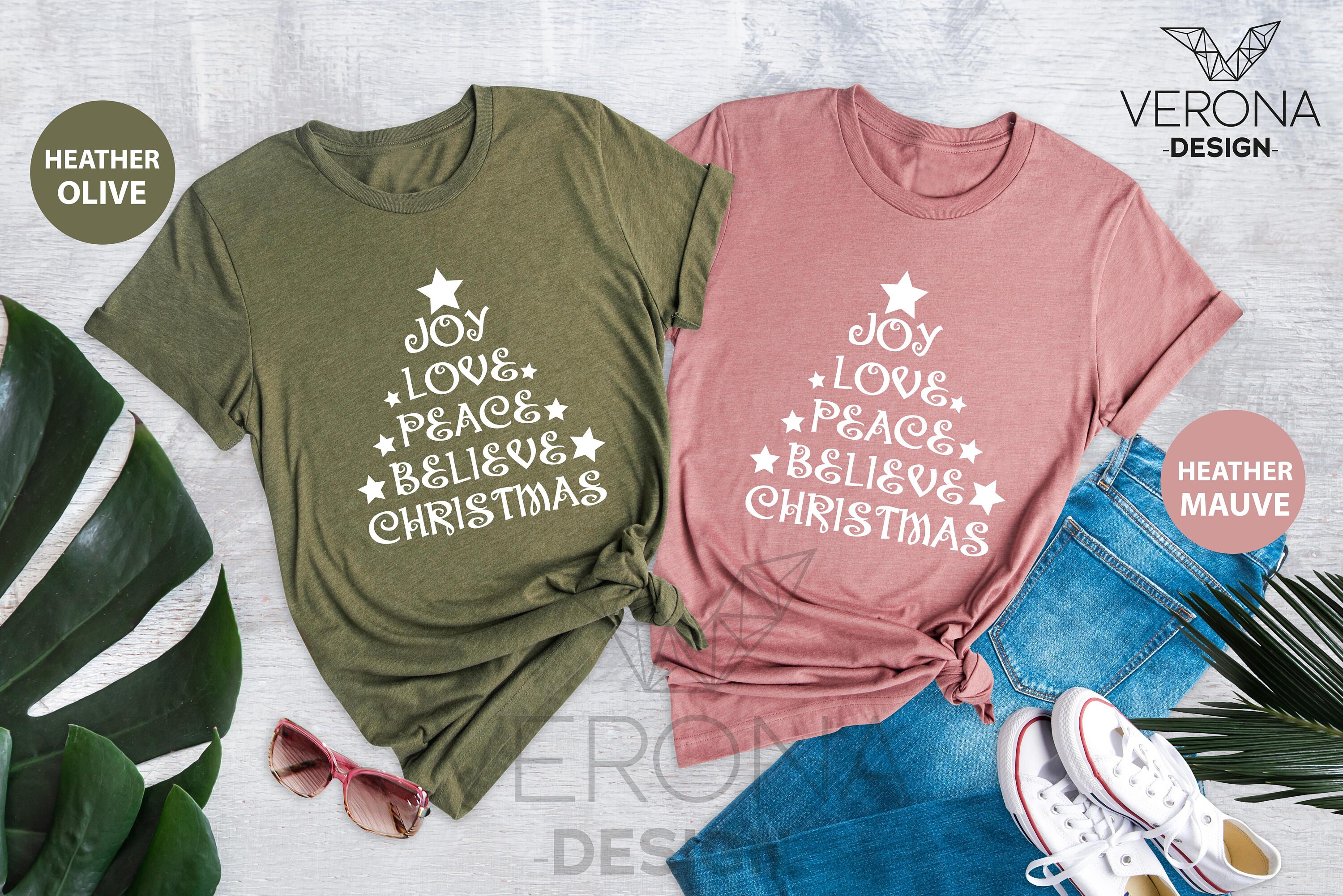 Discover Joy Love Peace Believe Christmas Shirt, Christmas Shirt, Funny Christmas Shirt