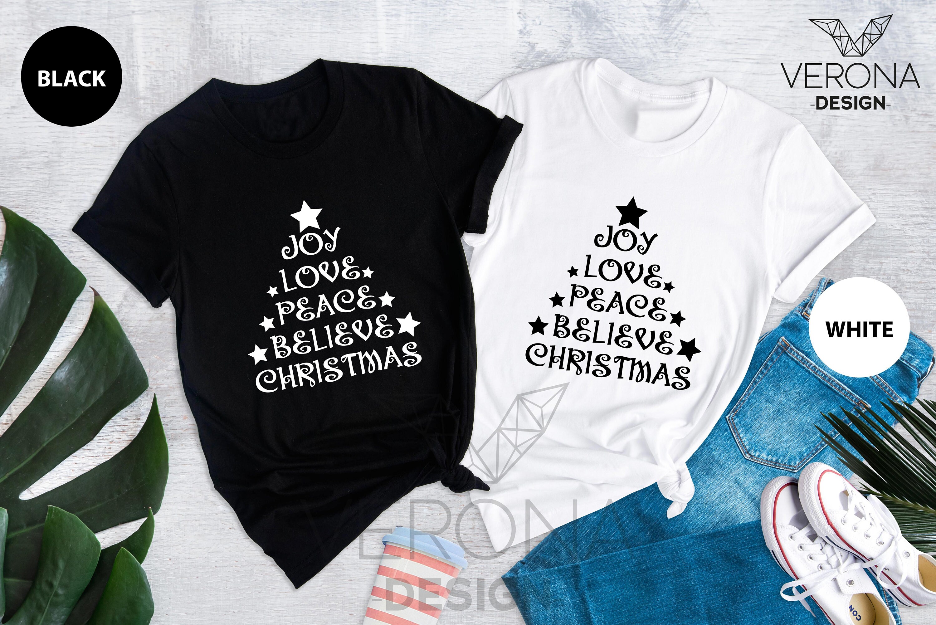 Discover Joy Love Peace Believe Christmas Shirt, Christmas Shirt, Funny Christmas Shirt
