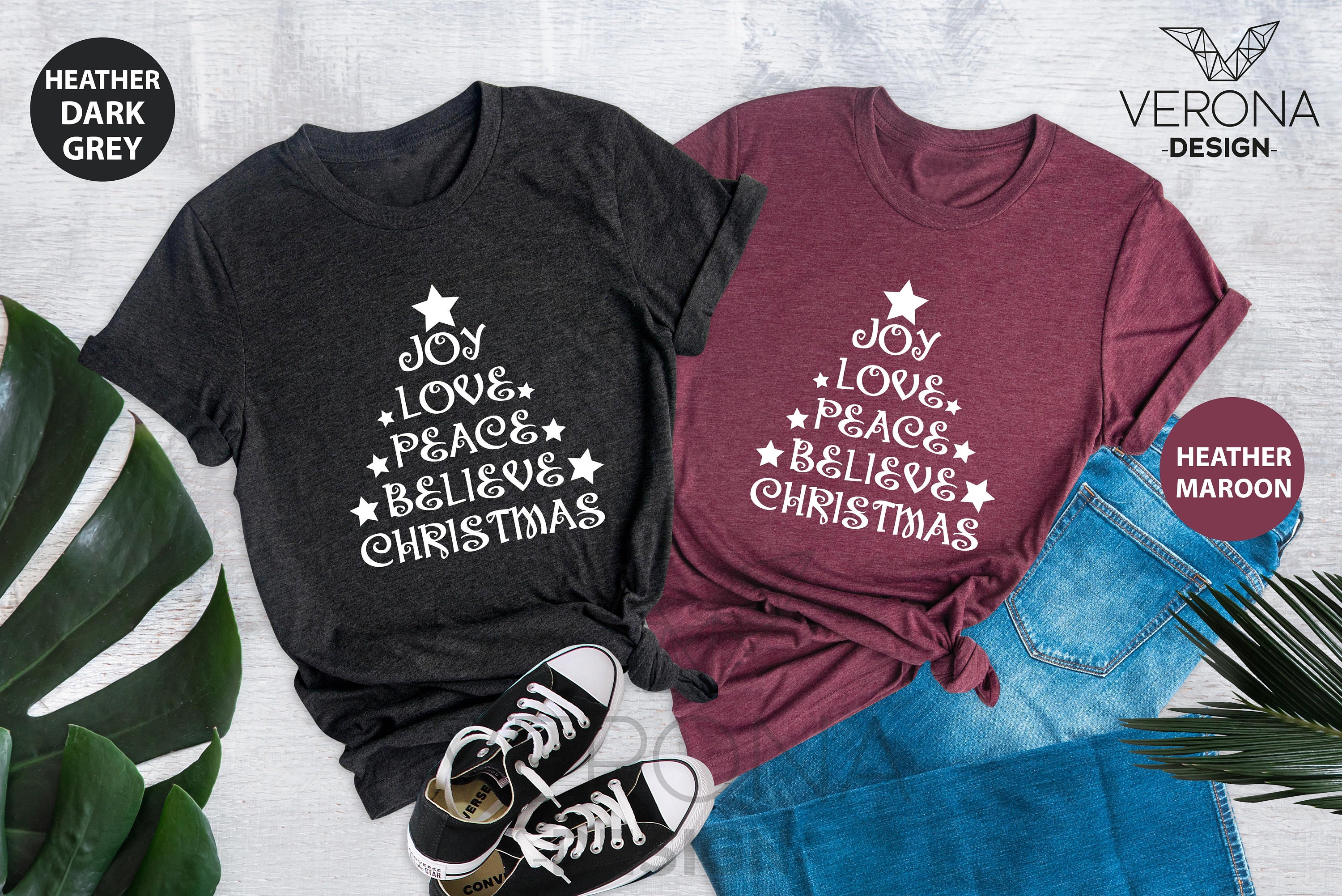 Discover Joy Love Peace Believe Christmas Shirt, Christmas Shirt, Funny Christmas Shirt