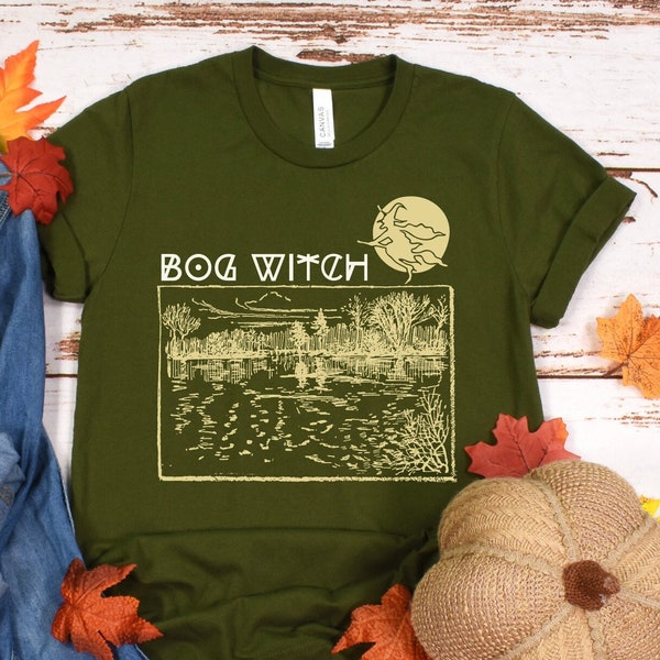 bog witch shirt, cottagecore witch, cottage core witch, cottagecore shirt, cottagecore top, cottage core shirt, goblincore clothing