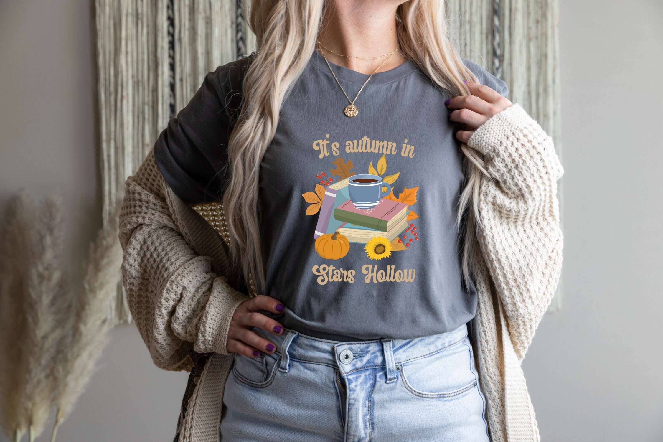 FOTAP Gilmore Girly Stamp Doodle Inspire Tote Bag Stars Hollow Quote
