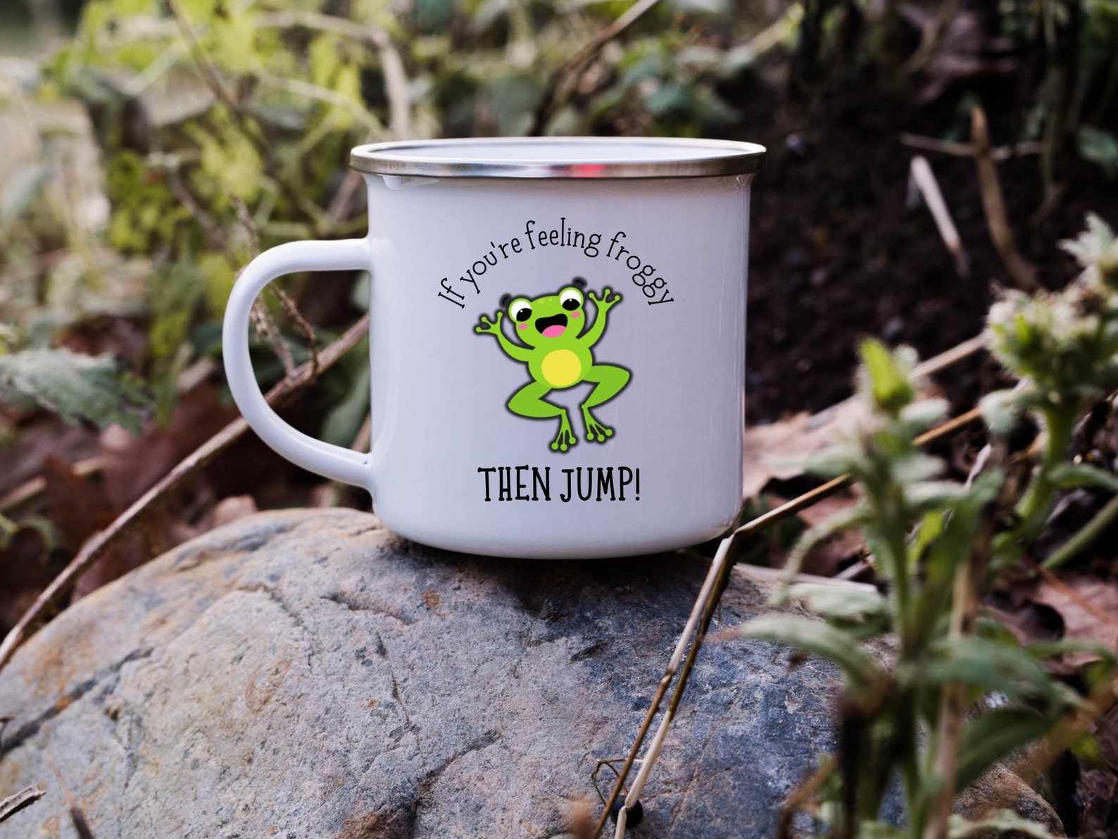 If You're Feeling Froggy Then Jump Frog Mug Froggy Mug Etsy