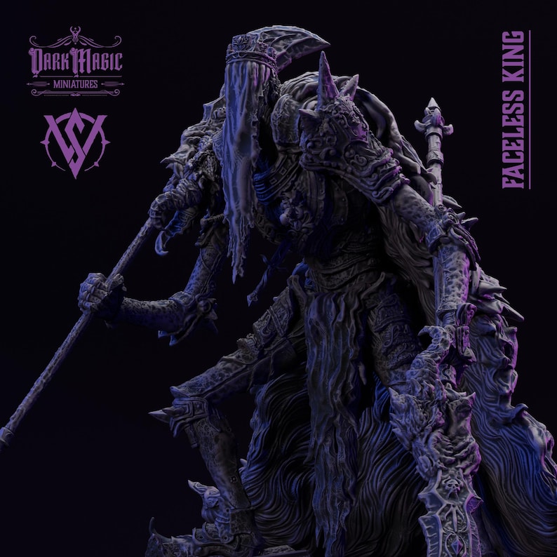 The Faceless King | 3D Printed Resin Miniature | Undead, Feind ...