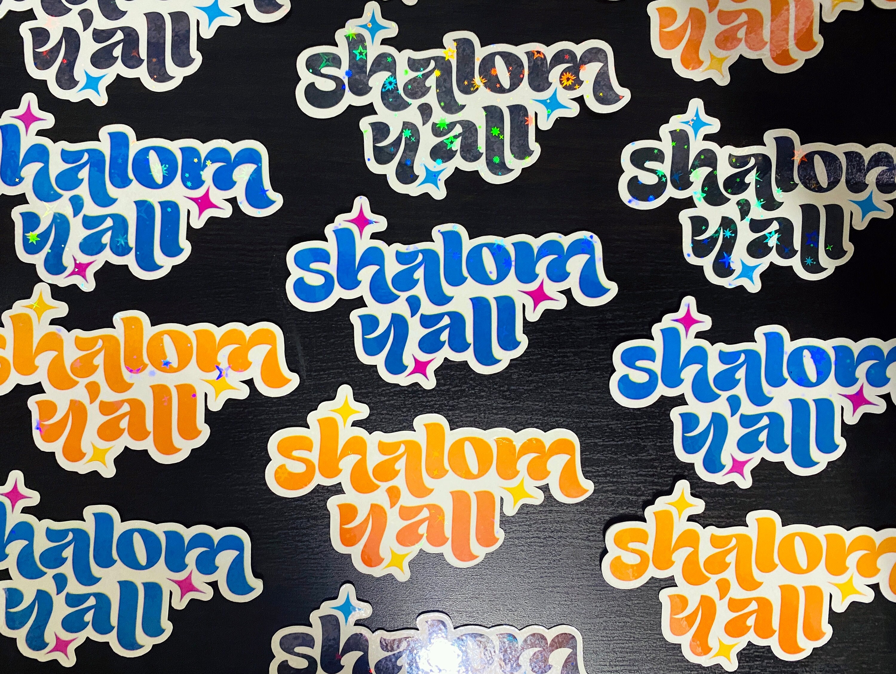 Shiny Jewish Holographic Glitter Stickers – Proper Fine Things