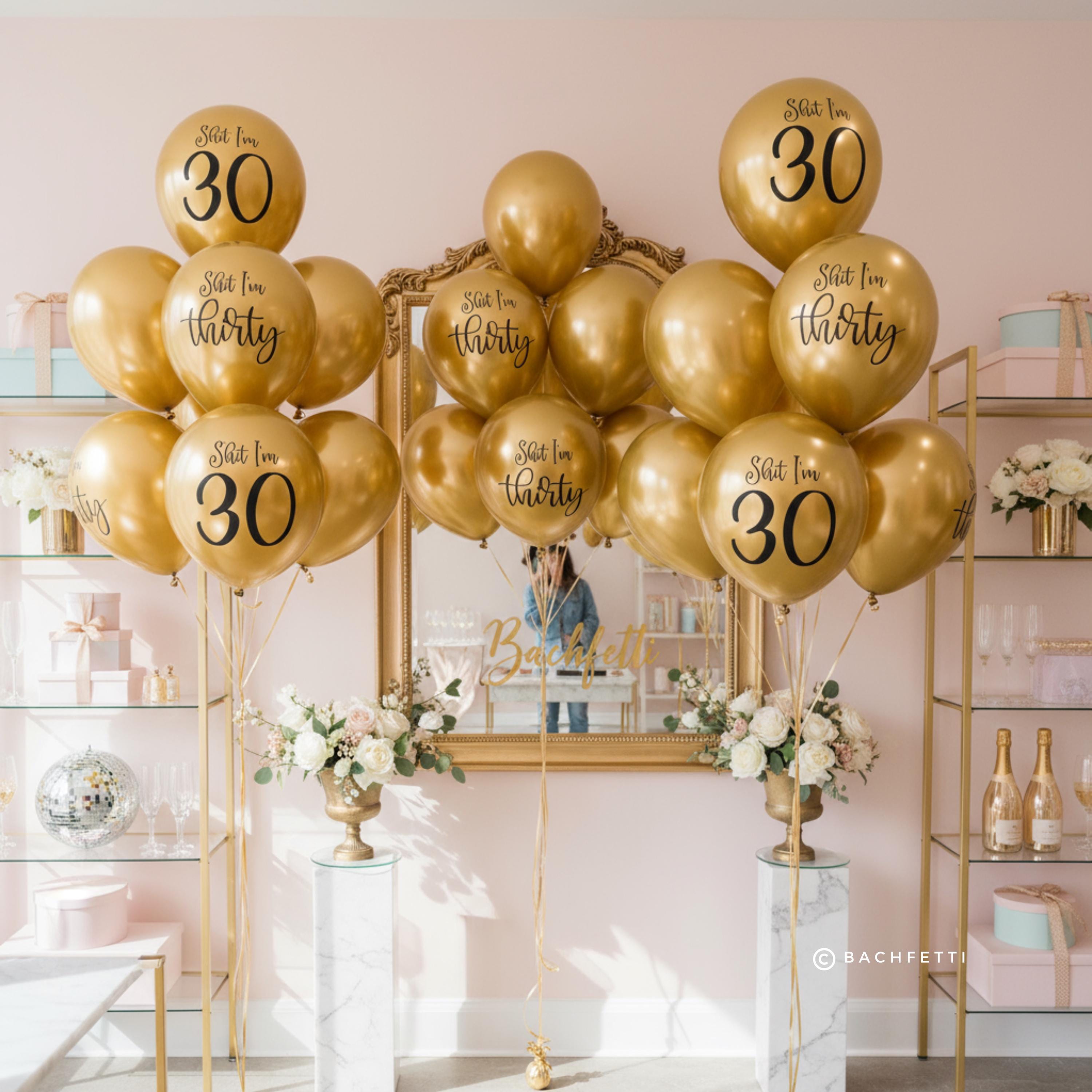 Shit Decarations Shit I’m 30 Birthday Party Balloons: Funny 30th Birthday Decorations - Etsy