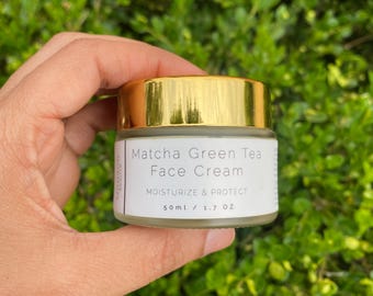 Matcha Green Tea Face Cream, skincare, vegan skincare, smooth skin, hydrates skin, youthful skin
