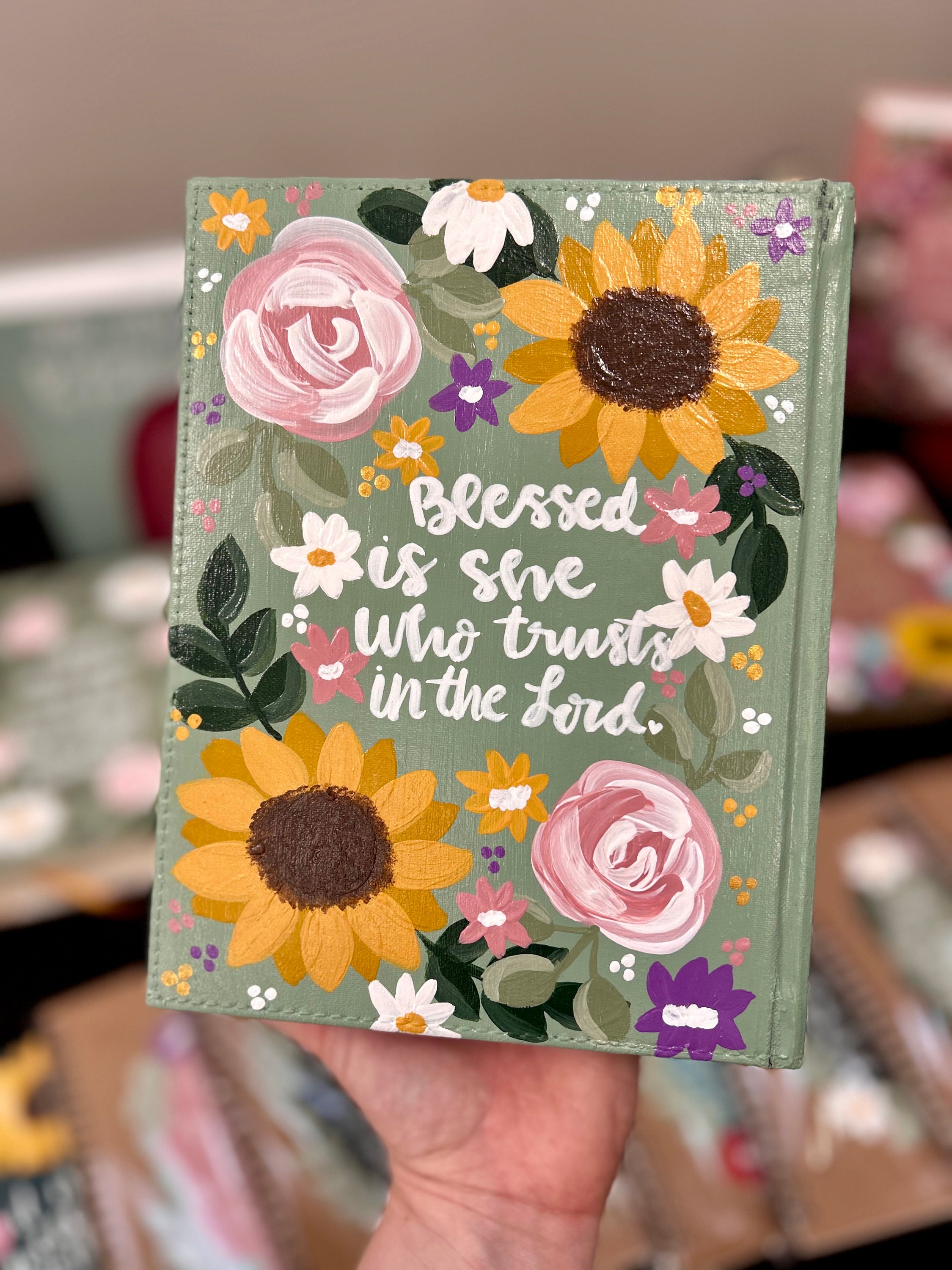 Painted NKJV Journaling Bible Etsy