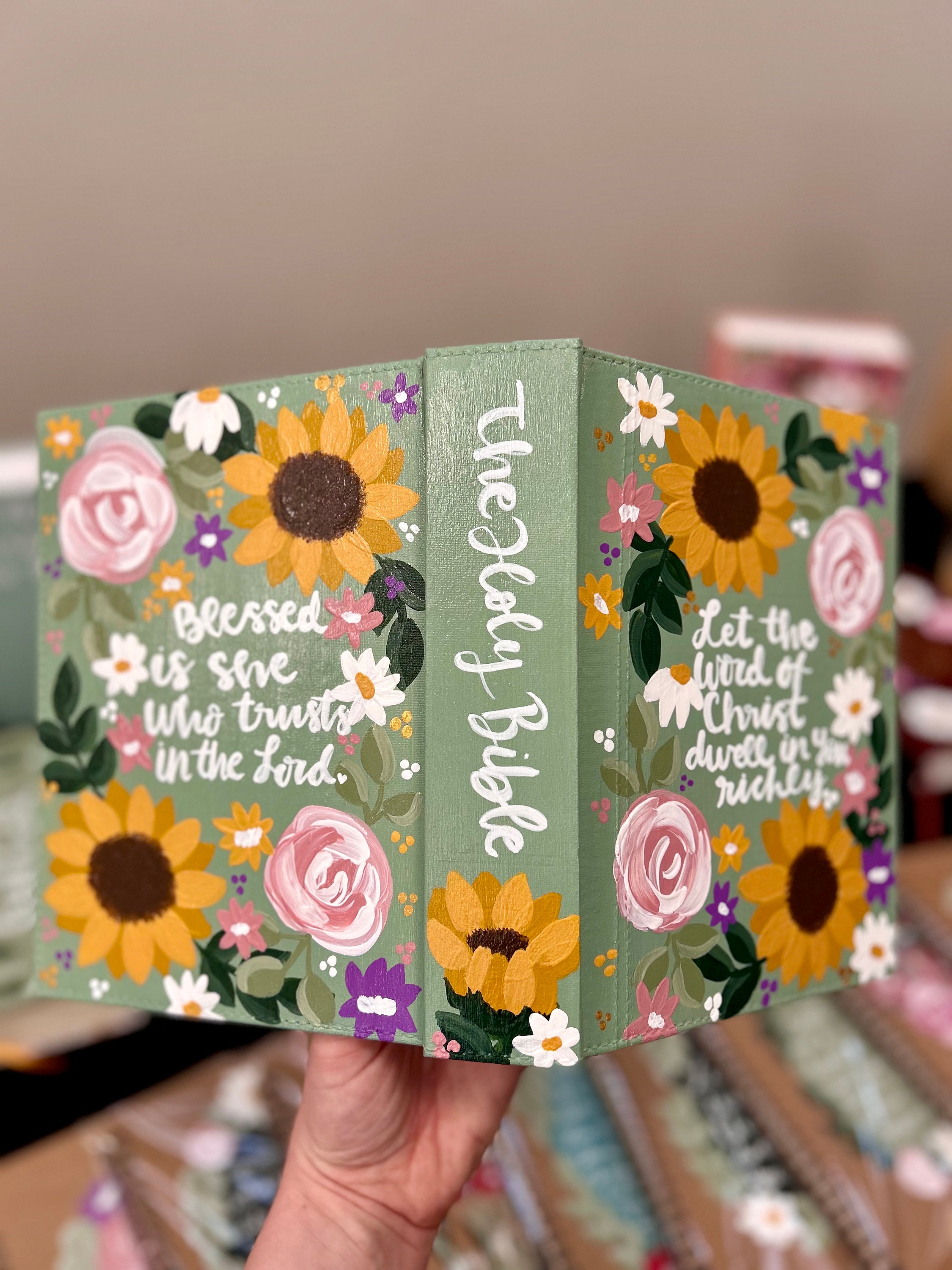 Painted NKJV Journaling Bible Etsy