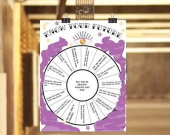 Know Your Future | Fortune Telling Shooting Target for Shooting practice, Nerf Contests, and "Pin the Tail" games | Digital Download