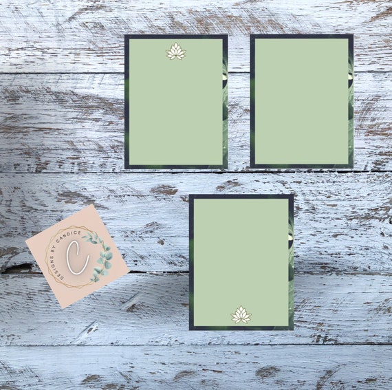 Nature-inspired stationery samples