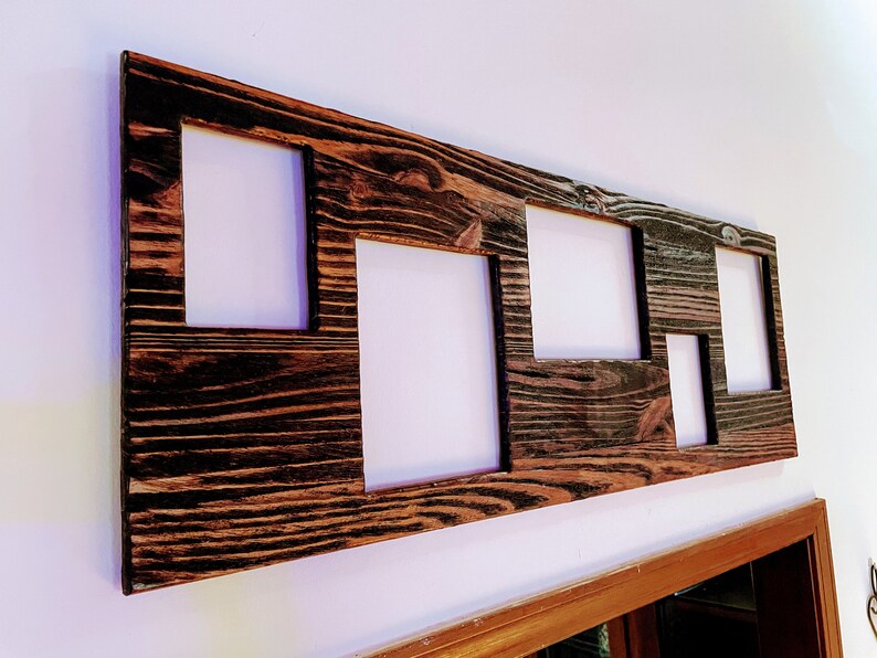 Rustic Photo Collage Frame Etsy