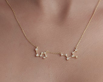 Collier zodiaque famille multiple, pendentif astrologie signe zodiaque personnalisé pour elle, collier constellation balance, cadeau fête des mères, cadeau pour maman