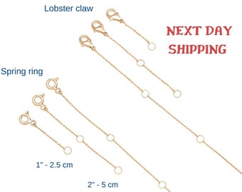 Sterling Silver Chain Extender, Adjustable Necklace Bracelet Lengthener