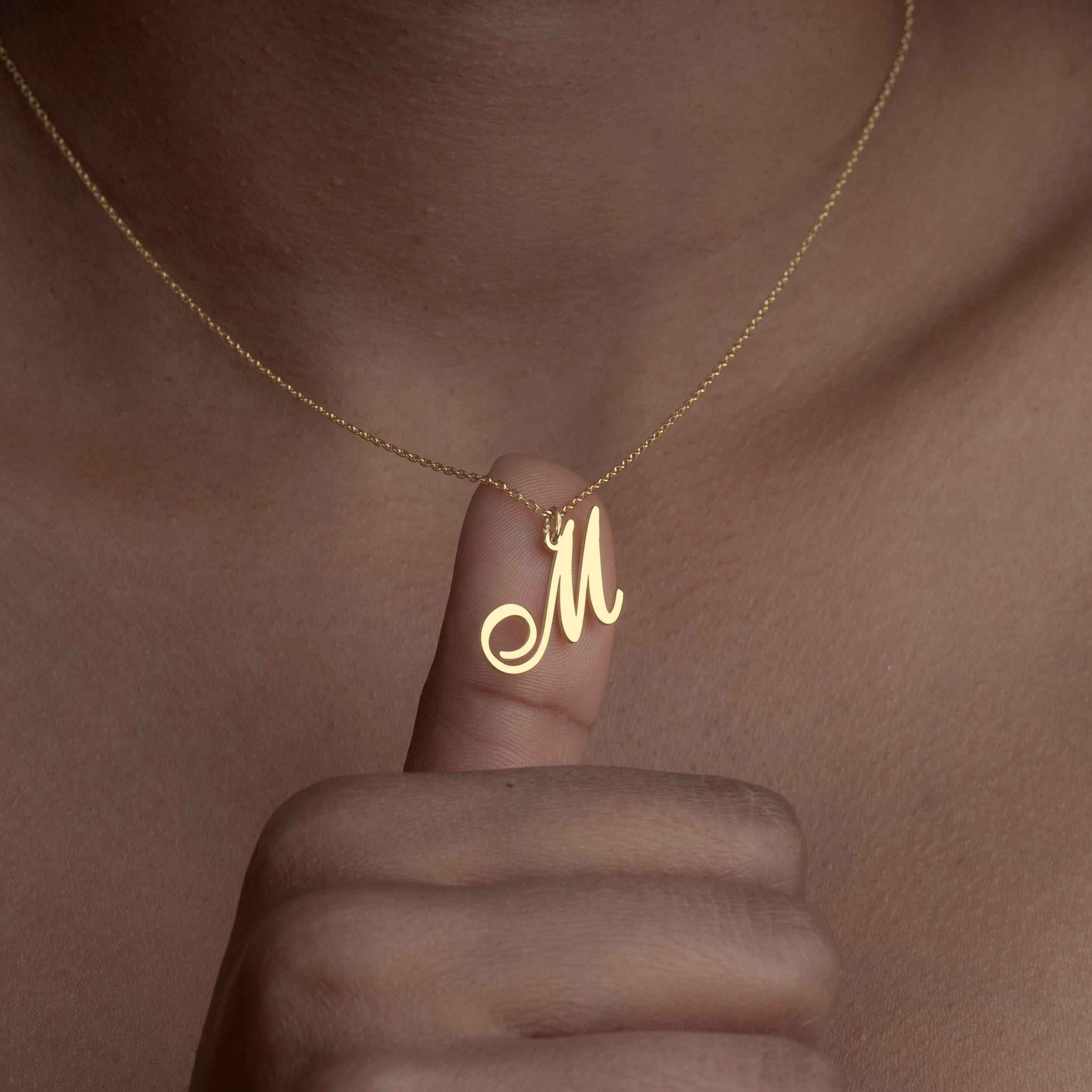 Soyel Letter M Necklace Gold