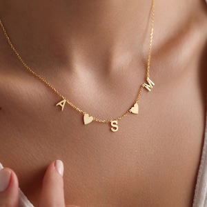 Benutzerdefinierte Sterling Silber Evil Eye Anfang Halskette, personalisierte Gold seitlich winzigen Buchstaben Halskette, Geburtstagsgeschenk für Sie, Frauen, Mutter, Kinder