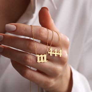 Tiny Angel Number Necklace for Women, Gold Dainty Lucky Mens necklace, 111, 222, 333, 444, 555, 666, 777, 888, 999, Gifts for Her & Mother, Christmas Gift, Birthday gift, Mothers Day Gift, Best Friend Gift