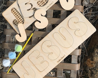 Jesus Lives Puzzle Laser File | Glowforge Ready SVG (Digital Download)