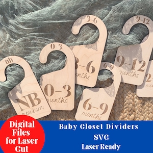 Laser Ready SVG File for Baby Closet Dividers