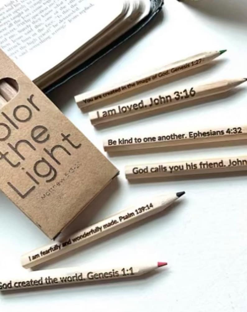 Color the Light Colored Pencils 6 Pack Bible Highlighter Etsy