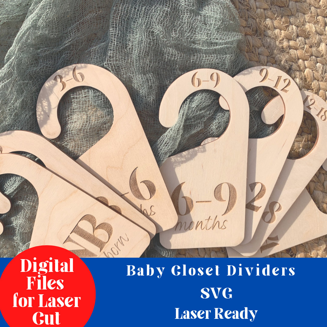 Laser Ready SVG File for Baby Closet Dividers Etsy