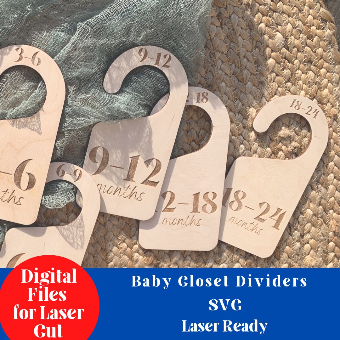 Laser Ready SVG File for Baby Closet Dividers Etsy Australia