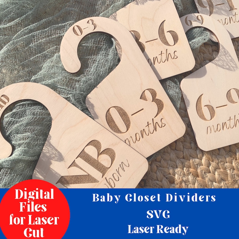 Laser Ready SVG File for Baby Closet Dividers Etsy