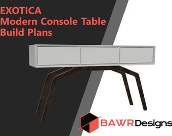 DIY moderne consoletafel digitale bouwplannen