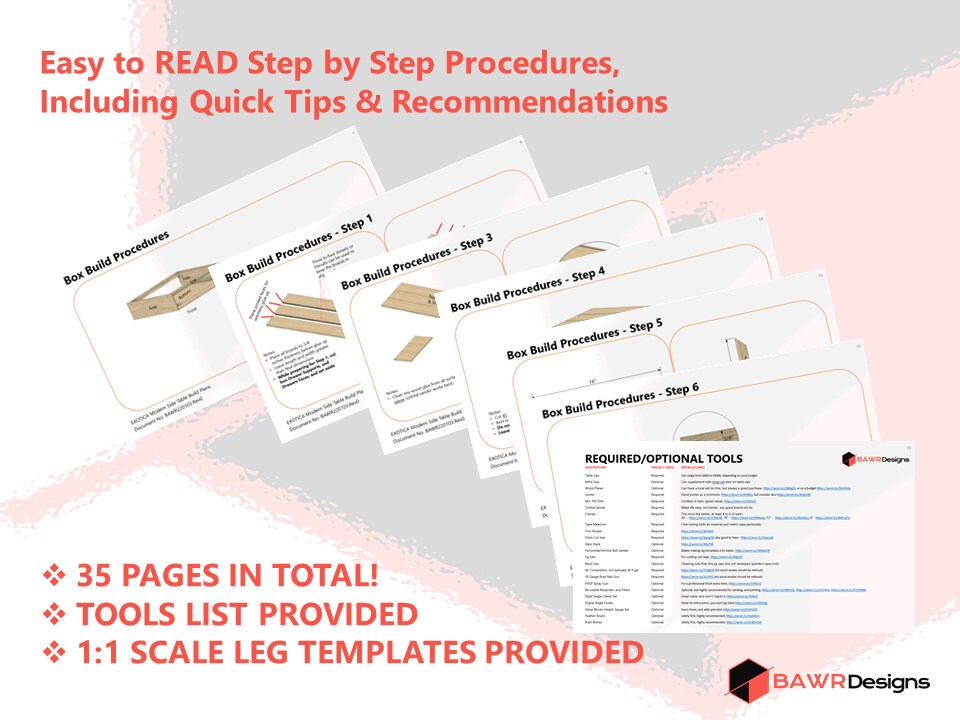 DIY Modern Side Table Digital Build Plans - Etsy