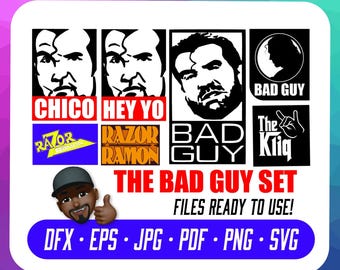 Razor Ramon i Scoot Hall Clipart – Zestaw The Bad Guy (Pobranie cyfrowe)