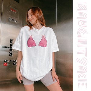 Pink Starfish Bikini Graphic T-shirt, Mermaidcore Outfit, Girl Trip Wear, Beach Coverup Top, Italian summer Fashion, Coastal Aesthetic Dress