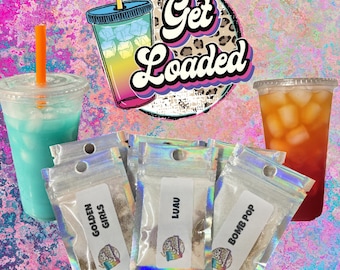 5 Loaded Dry Teas-FREE-SHIPPING-Loaded Tea at Home, Loaded Tea Kit, Tea Bomb kit gift, Energy, Vitamins - choose your flavors!
