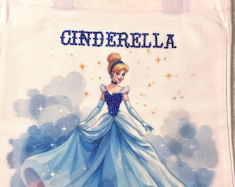Kids Bedazzled CINDERELLA Canvas Tote Bags