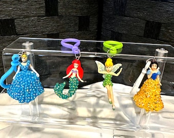 Disney Princess Bag Clip Set w/ tin can storage