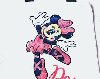 Kids Bedazzled MINNIE MOUSE Canvas Tote Bags