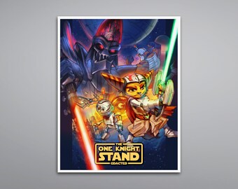 The One Knight Stand Art Print (Ratchet & Clank x Star Wars Crossover)