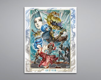 GB FF VS R Print | Style Inspired by Yoshitaka Amano