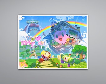 We Love Kirbymari Art Print (Kirby x Katamari Crossover)