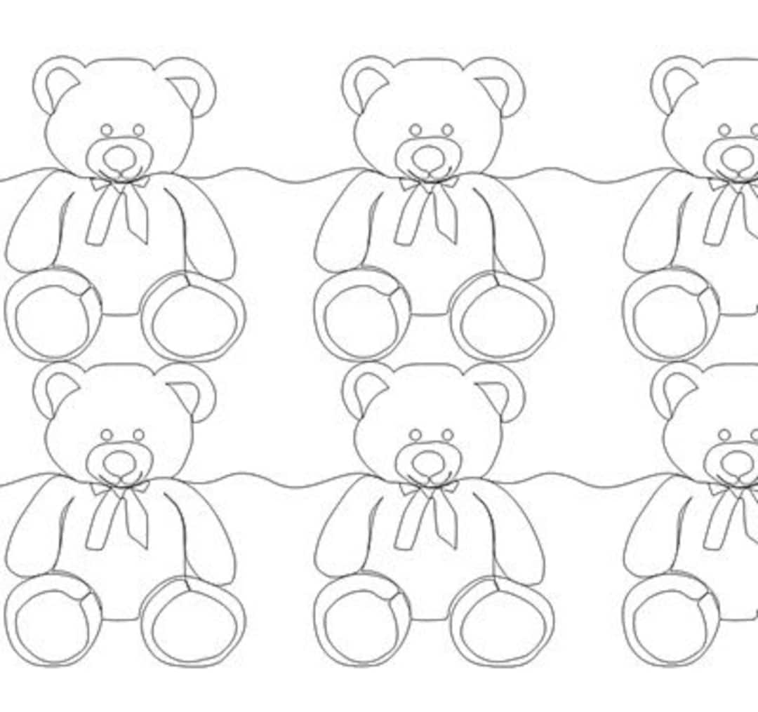 E2E Teddy Bear Pantograph Etsy