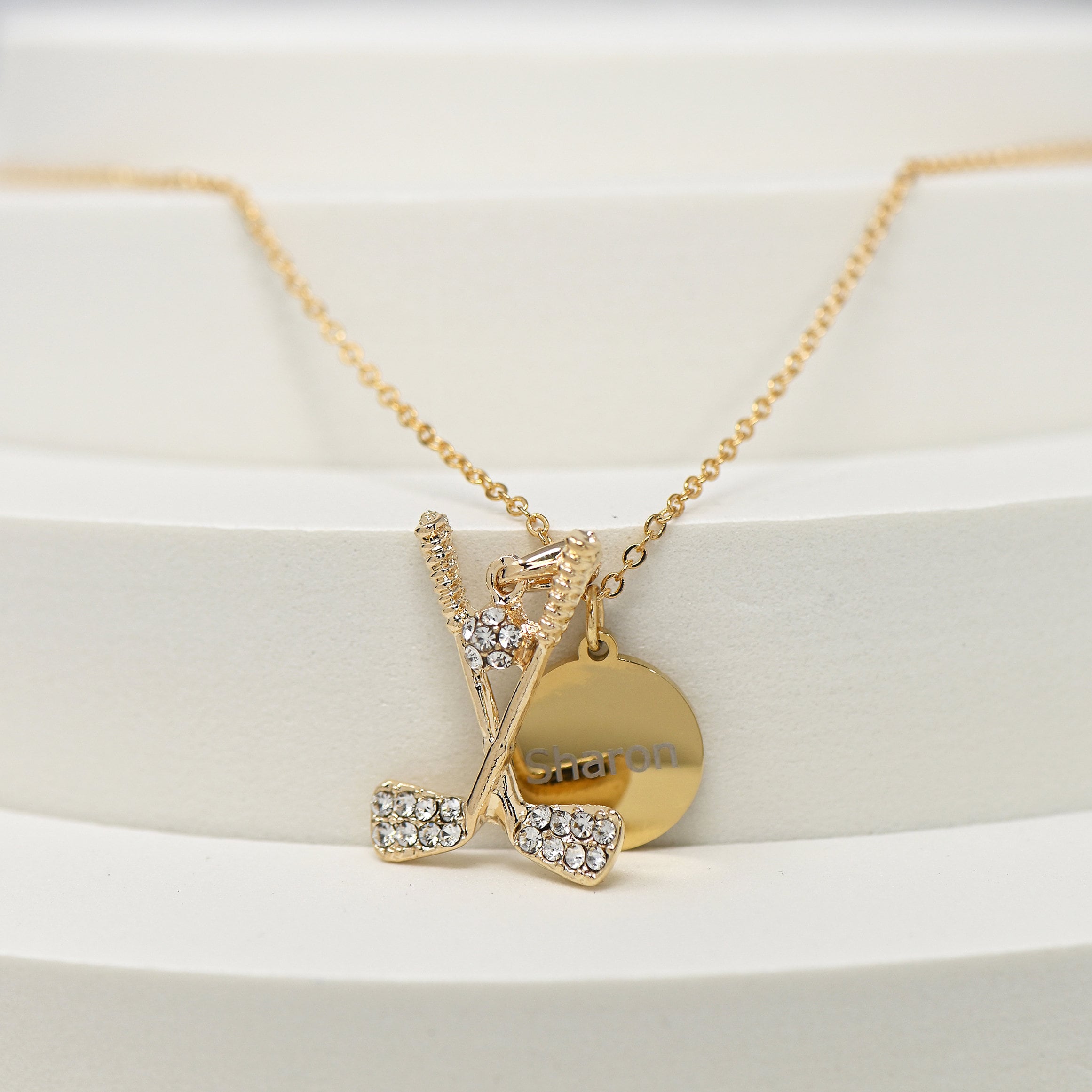 Personalized Golf Necklace: Engraved Golfer Charm, Sport Jewelry - Etsy